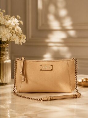 Kate Spade Berkshire Road Adela Bag Tan / Gold